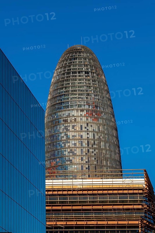The Glories Tower, formerly called Torre Agbar, in the Poblenou area of Barcelona in Spain