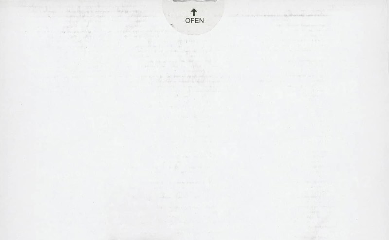 Cardboard packet with open label
