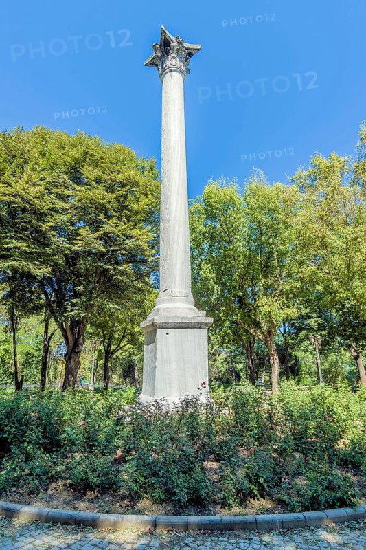 Column of the Goths from Roman era located in public park in Istanbul, Tuerkiye