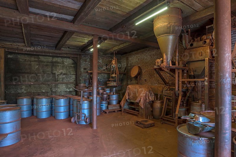 Copper powder production room in a metal powder mill, founded around 1900, Igensdorf, Upper Franconia, Bavaria, Germany, metal, factory, Europe