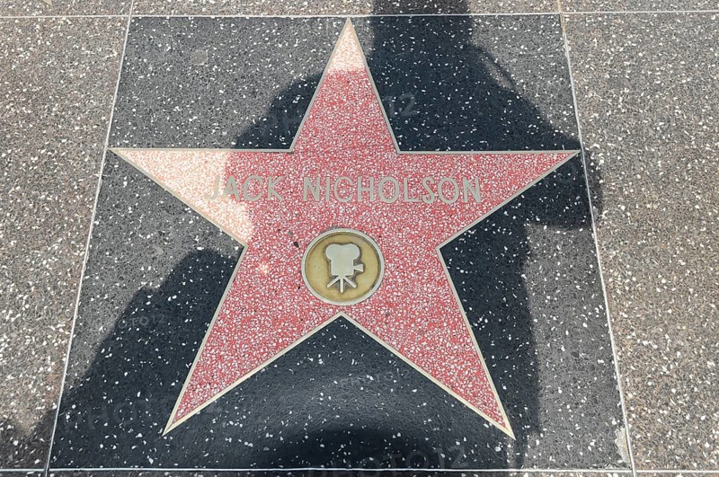 Walk of Fame, JACK NICHOLSON, Hollywood Boulevard, Los Angeles, California, USA, North America