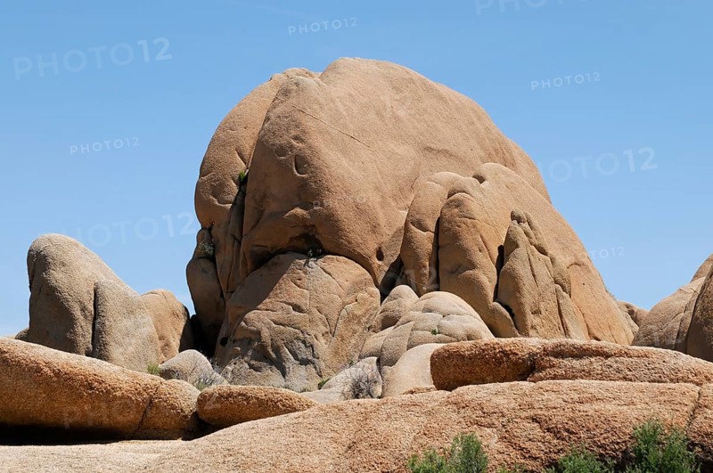 Monzogranite formations, Joshua Tree National Park, Palm Desert, Southern California, USA, North America