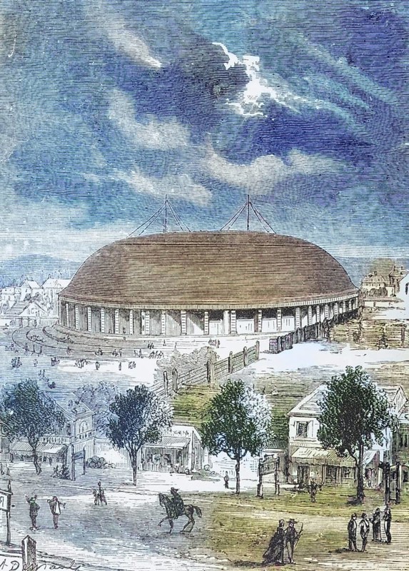 The Tabernacle in Salt Lake City, Utah, in the 1870s. From American Pictures Drawn With Pen And Pencil by Rev Samuel Manning c. 1880, United States, America, Historic, digitally restored reproduction from a 19th century original, Record date not stated, North America