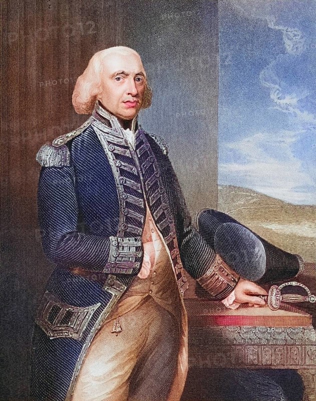 Richard Howe, 1st Earl Howe, 1726-1799, British Admiral, Historical, digitally restored reproduction from a 19th century original, Record date not stated