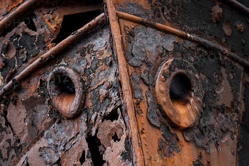 Rusty ship, shipwreck, abandoned herring factory Djupavik, Reykjarfjoerour, Strandir, Arnes, Westfjords, Iceland, Europe