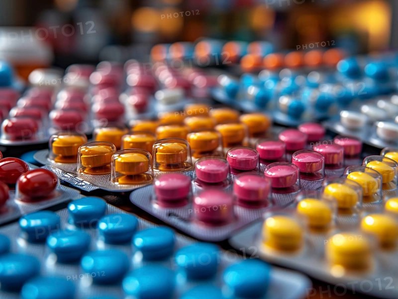 Production of pills and medicines, drug abuse, AI generated