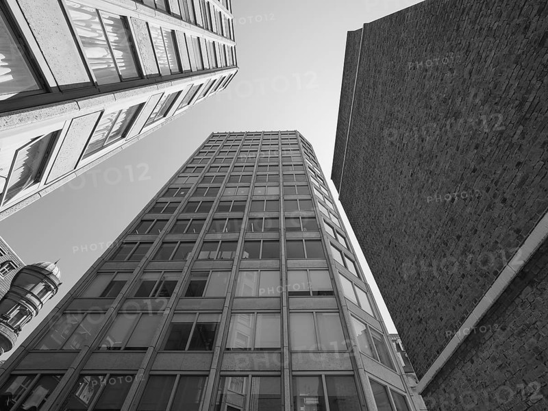 Economist Building in bw in London
