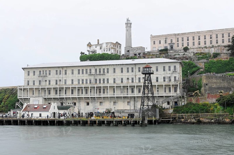 Partial view, Former Alcatraz Prison, San Francisco, California, USA, North America