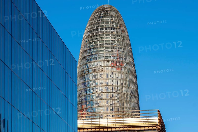The Glories Tower, formerly called Torre Agbar, in the Poblenou area of Barcelona in Spain
