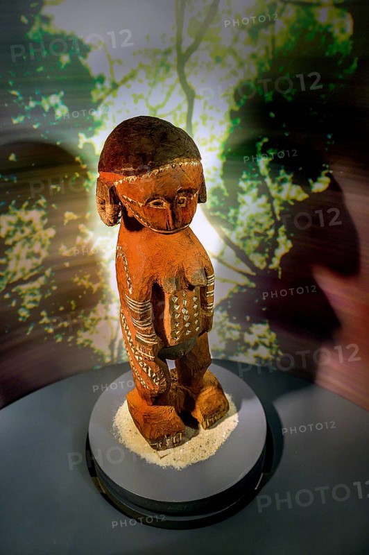 Wood carving, female figure, South Sea Collection, Obergünzburg, Allgäu, Bavaria, Germany, Europe