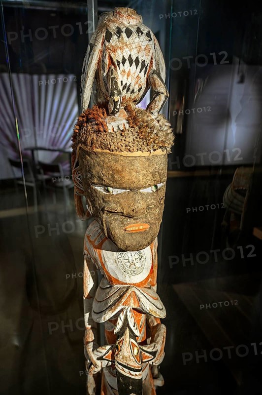 Figure of a god, South Sea collection, Obergünzburg, Allgäu, Bavaria, Germany, Europe