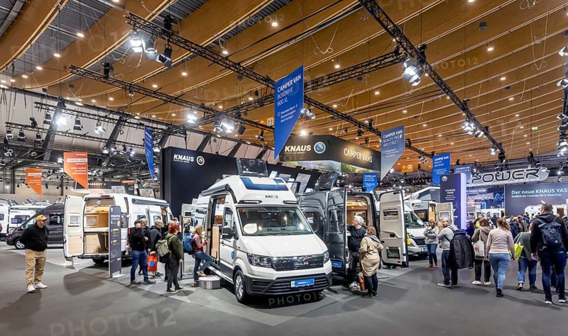 The CMT trade fair is the world's largest public trade fair for tourism and leisure. At Caravan - Motor - Tourism, 1600 exhibitors from 100 countries present tourism trends and everything to do with camping and holidays with motorhomes. Stuttgart, Baden-Württemberg, Germany, Europe
