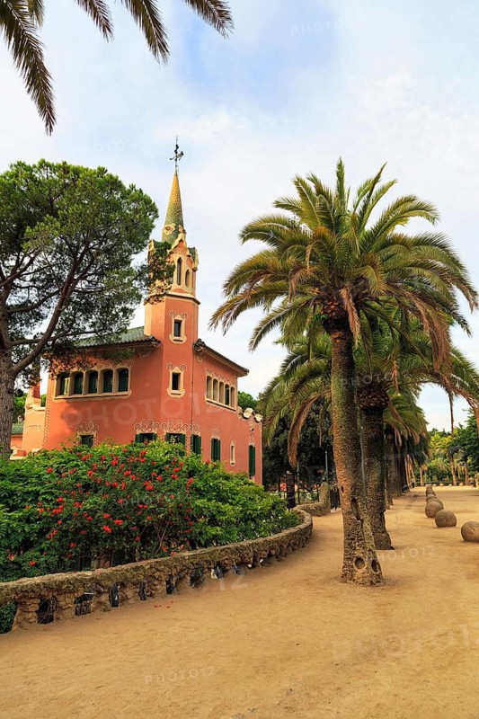 Gaudi House Museum, Gaudi's home, Park Güell, Barcelona, Spain, Europe