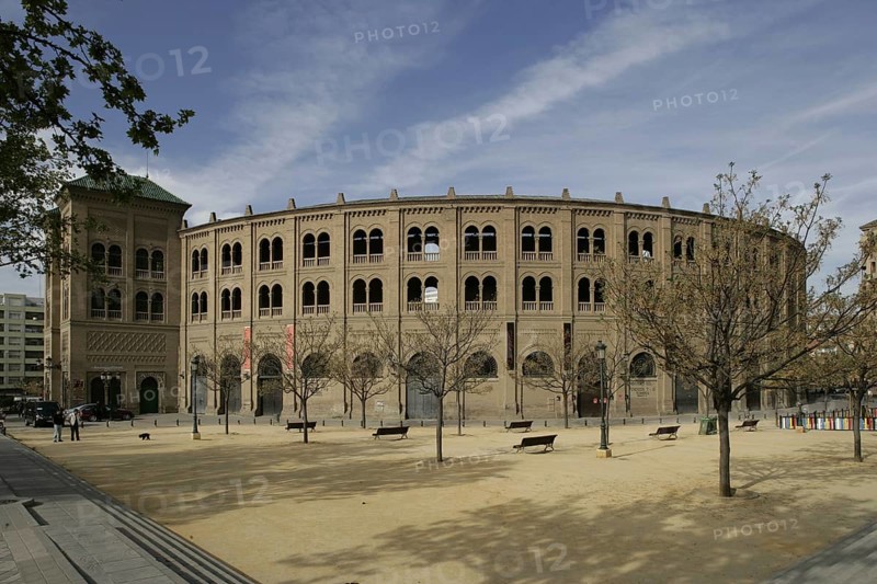 Plaza de Toros de Granada Spain historical building, sight, arena, blue sky