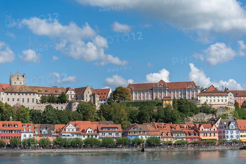 Meersburg on Lake Constance, townscape, residential castle, new castle, lakeside promenade, Baden-Württemberg, Germany, Europe
