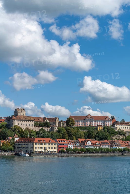 Meersburg on Lake Constance, townscape, residential castle, new castle, lakeside promenade, Baden-Württemberg, Germany, Europe