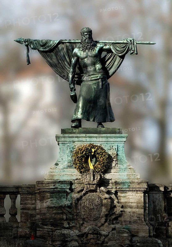 Statue of the Schmied von Kochel, Munich, Bavaria, Germany, Europe