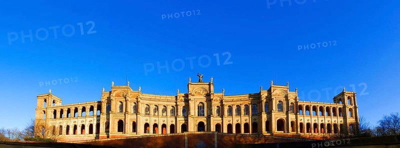 Panoramic view of the Maximilianeum, the Bavarian parliament, Munich, Bavaria, Germany, Europe
