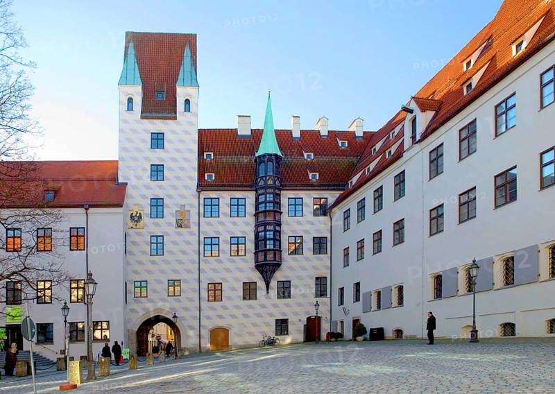 Alter Hof, Alte Veste or Ludwigsburg, Old Courtyard, Munich, Bavaria, Germany, Europe