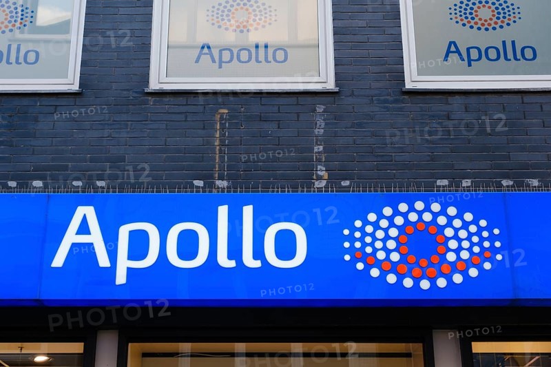 Apollo, optician's shop, facade with sign and logo, Wuppertal, North Rhine-Westphalia, Germany, Europe