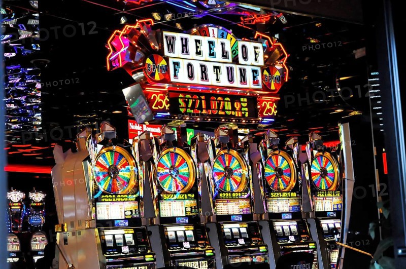 Slot machines in the casino, Strip, Las Vegas Boulevard, Las Vegas, Nevada, USA, North America