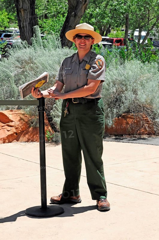 Ranger in Zion National Park, Utah, America, USA, North America