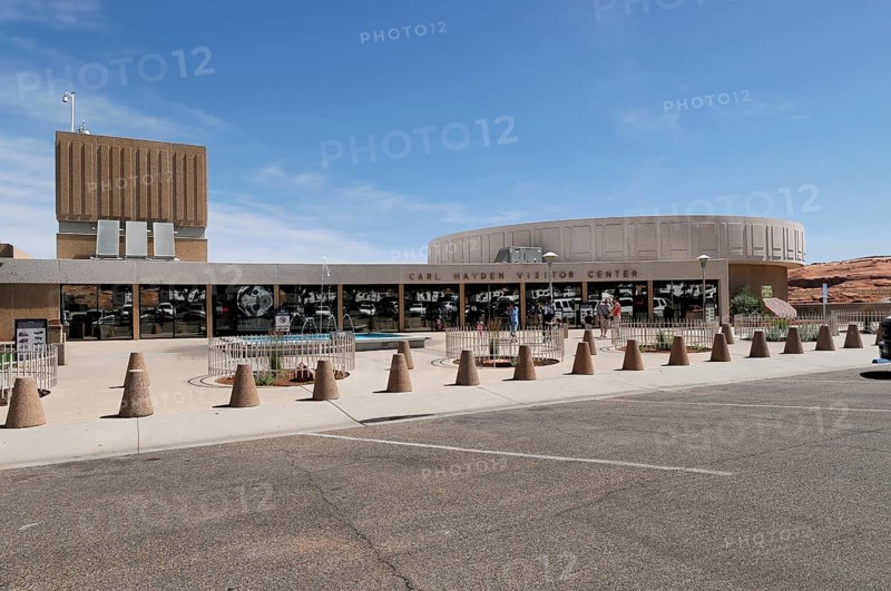 Visitor centre, Glen Canyon Dam on Lake Powell, Colorado River, USA, North America