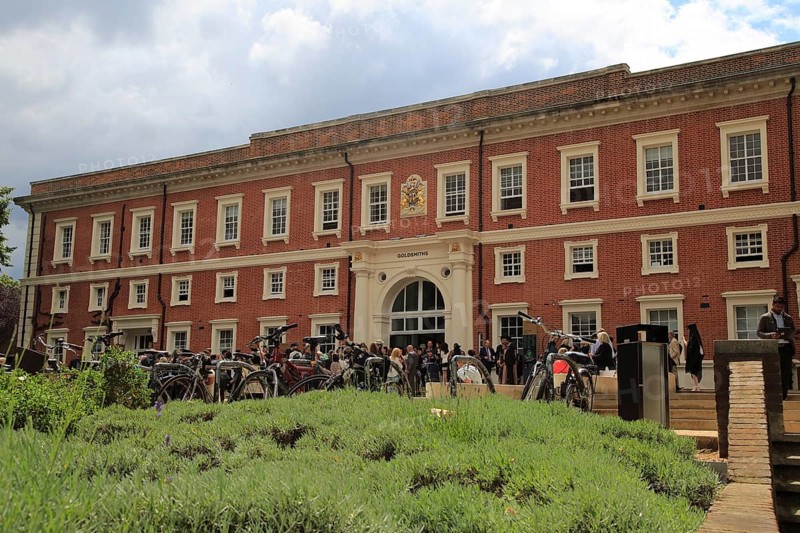 People at graduation ceremony, Goldsmiths college building, University of London, England, UK