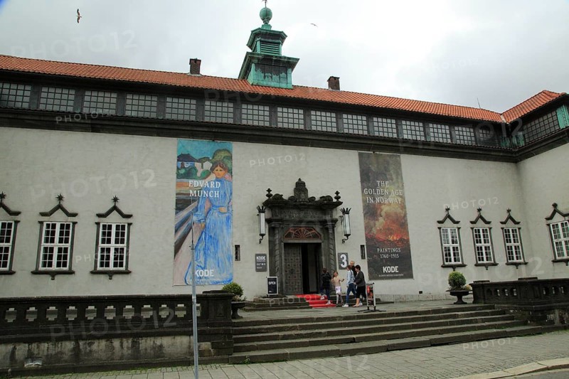 Kode 3 art gallery museum exterior, Bergen, Norway with Edvard Munch and the Golden Age exhibition