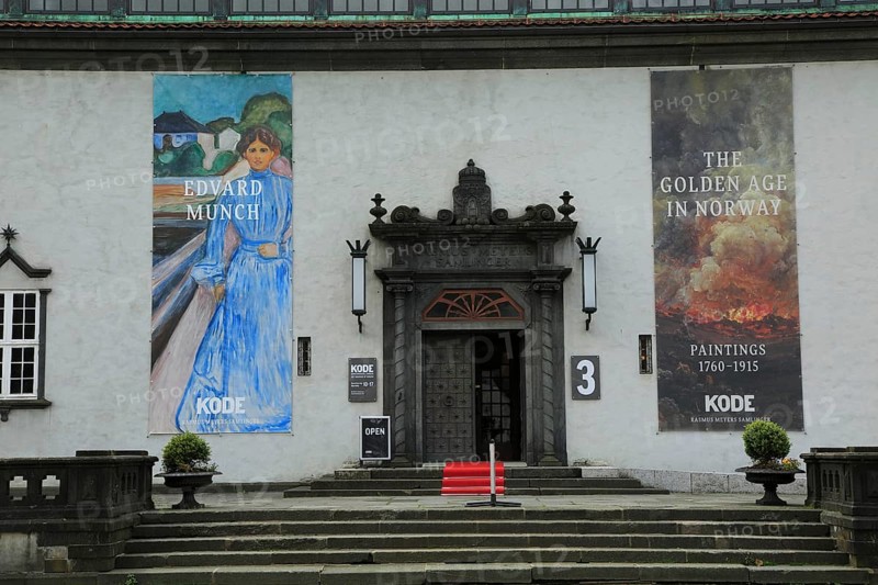 Kode 3 art gallery museum exterior, Bergen, Norway with Edvard Munch and the Golden Age exhibition