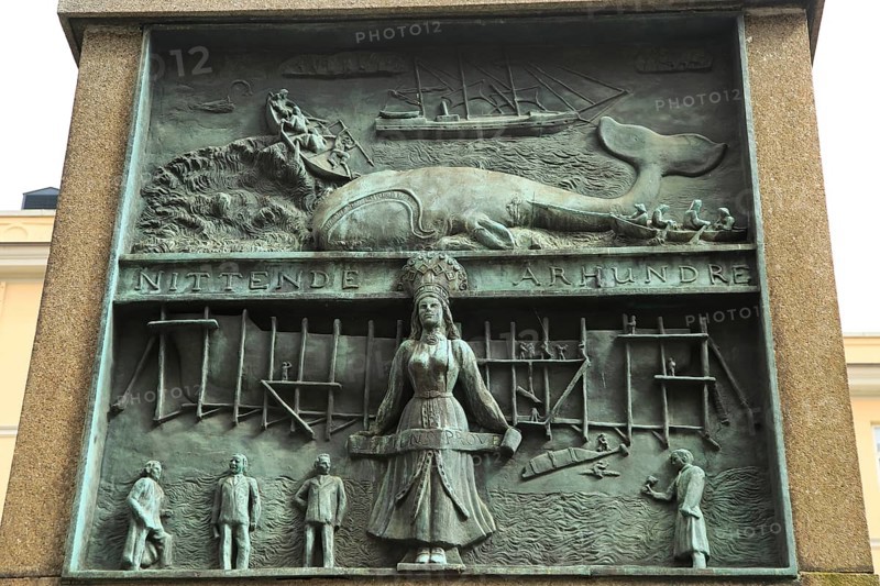 Sjomannsmonumentet, Seaman's Monument, by Dyre Vaa 1950, Torgallmenningen, Bergen, Norway, Europe