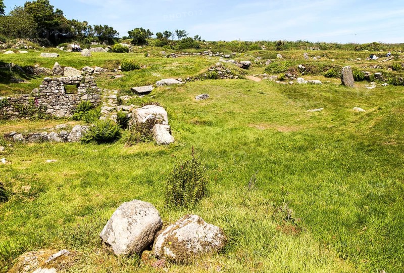 Carn Euny prehistoric village, Cornwall, England, UK