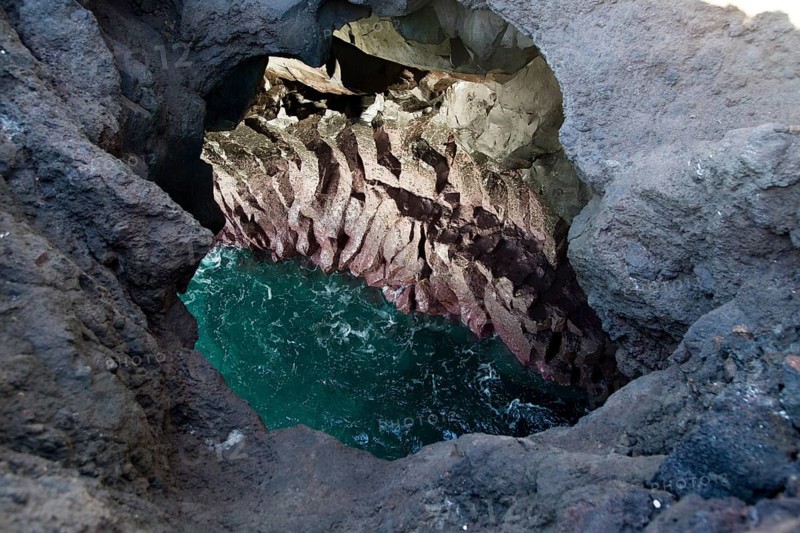 Caves and blow holes rocky coastline Los Hervideros, Lanzarote, Canary Islands, Spain, Europe