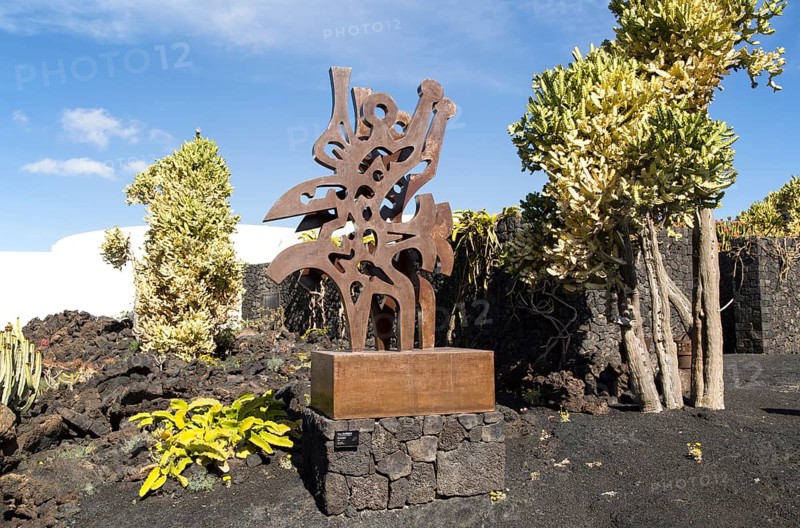 'El Triunfador' sculpture, Fundación César Manrique, Taro de Tahíche, Lanzarote, Canary islands, Spain, Europe