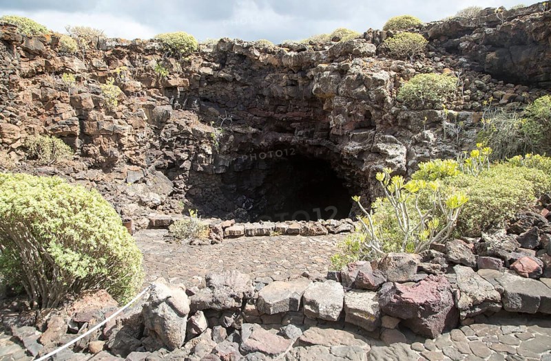 Cueva de Los Verdes, cave tourist attraction in lava pipe tunnel, Lanzarote, Canary Islands, Spain, Europe