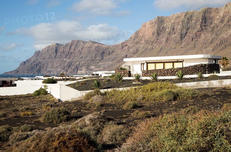 Private housing development of holiday homes La Caleta de Famara, Lanzarote, Canary islands, Spain, Europe