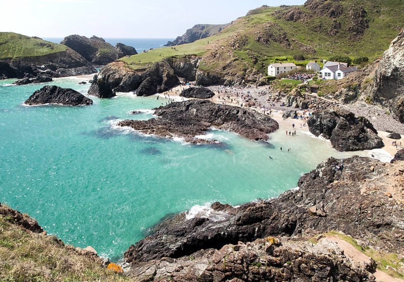 Coastal scenery, Kynance Cove, Lizard peninsula, Cornwall, England, UK