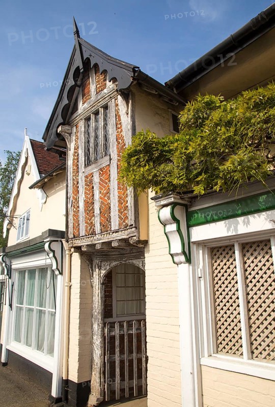 Historic Tudor buildings, Debenham, Suffolk, England, UK