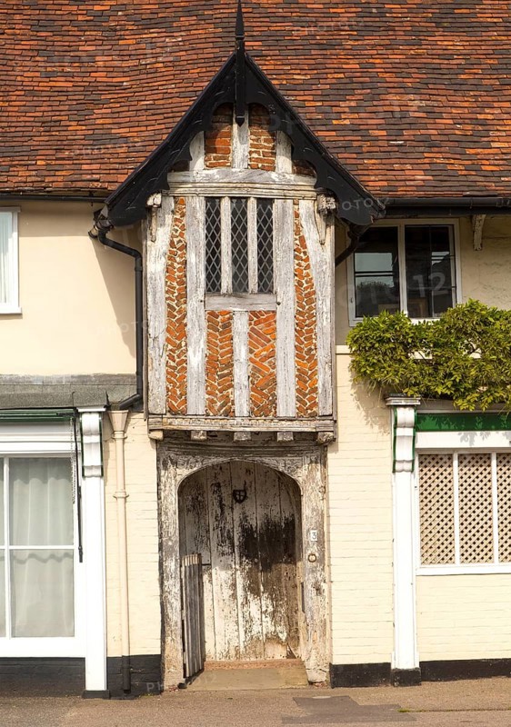 Historic Tudor buildings, Debenham, Suffolk, England, UK