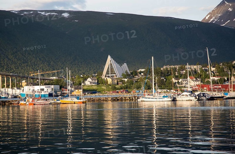The Arctic Cathedral, Tromso, Norway architect Jan Inge Hovig completed 1965 midnight summer sun