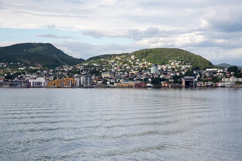 Port and town of Harstad, Hinnoya island, Troms county, Norway, Europe