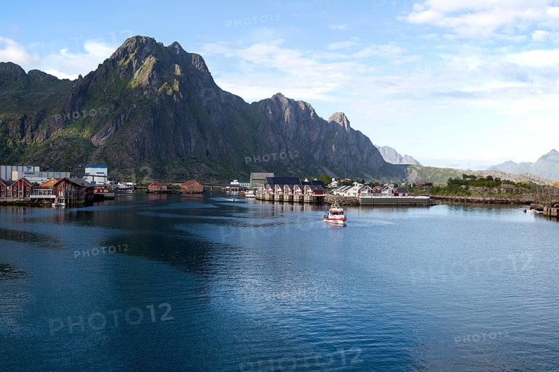 Harbour at Svolvaer, Lofoten Islands, Nordland, Norway, Europe