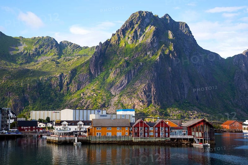 Harbour at Svolvaer, Lofoten Islands, Nordland, Norway, Europe