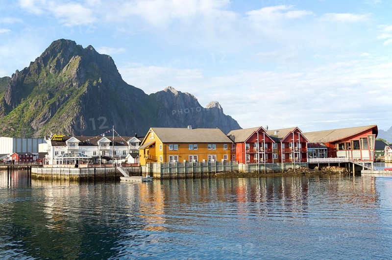 Harbour at Svolvaer, Lofoten Islands, Nordland, Norway, Europe