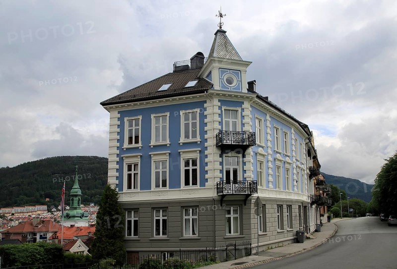 Historic housing in Nordnes area, city of Bergen, Norway, Europe
