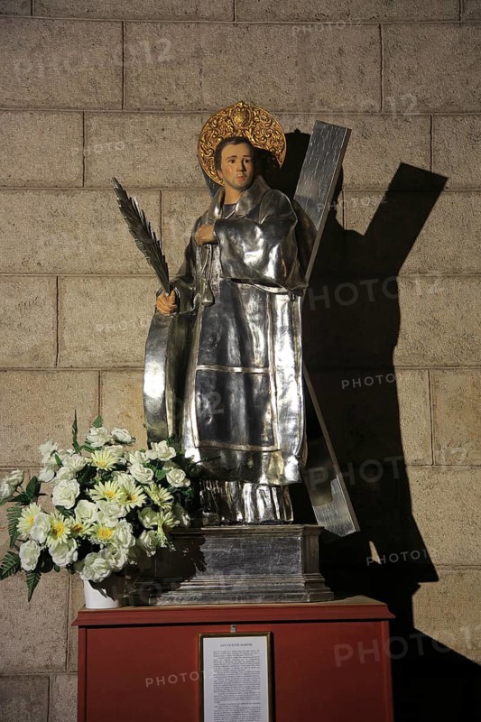 Statue of Saint Vincent, Iglesia de Santa Catalina Mártir, city of Valencia, Spain, Europe