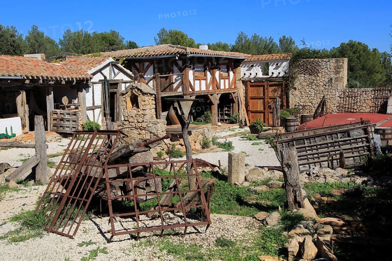 Bodega Museo Maserof restaurant vineyard, near Xalo or Jalon, Marina Alta, Alicante province, Spain, Europe