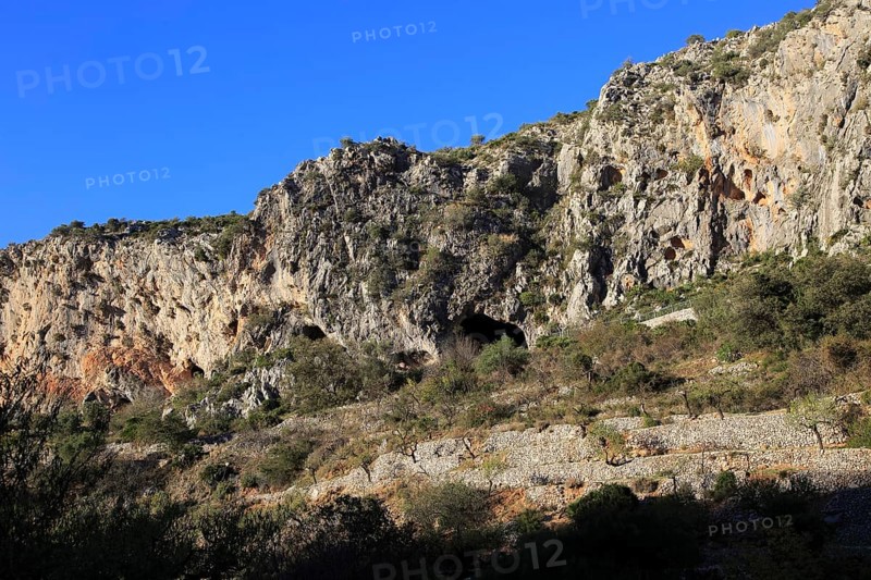 The Sanctuary of Pla de Petracos, near Castell de Castells, Marina Alta, Alicante province, Spain site of Neolithic rock paintings