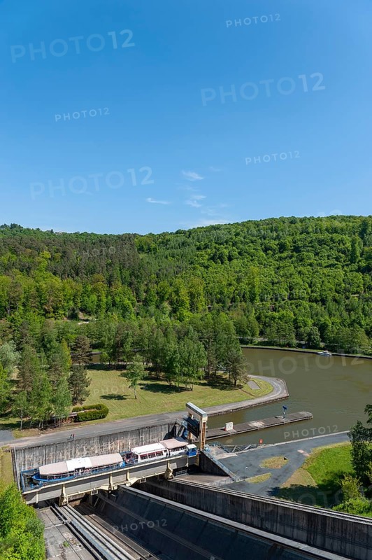 Boat lift on the Rhine-Marne Canal, Saint-Louis, Arzviller, Lorraine, France, Europe