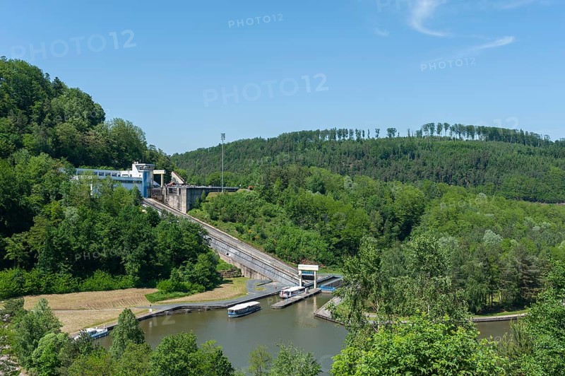 Boat lift on the Rhine-Marne Canal, Saint-Louis, Arzviller, Lorraine, France, Europe